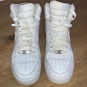 Nike Air Force 1’s White High Top mens Size 8 - lightly worn